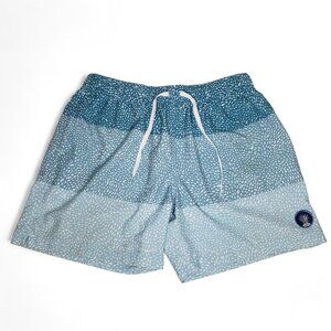 Chubbies Lined Swim Trunks Men's Speck Pattern Tiered Gradient Drawstring L